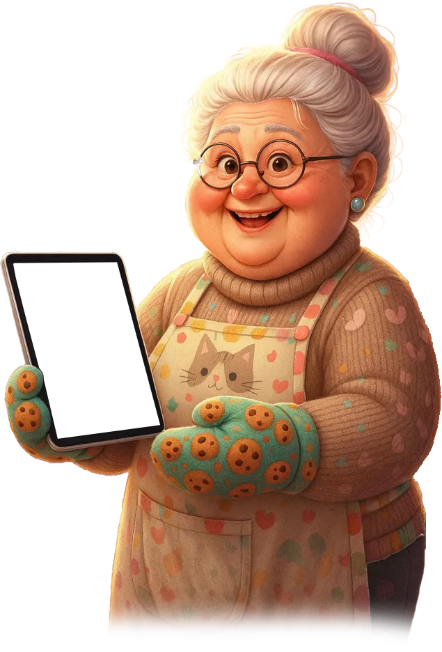 Grandma with phone